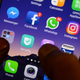 A smartphone with the Instagram app